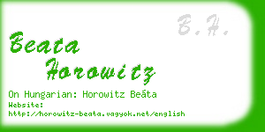 beata horowitz business card
