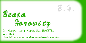 beata horowitz business card